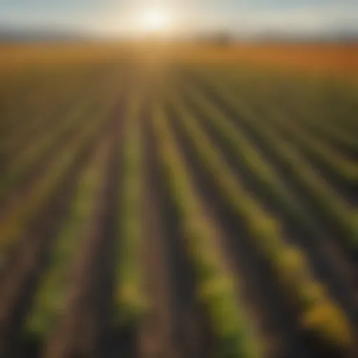 Vibrant farmland in Kern County showcasing diverse crops