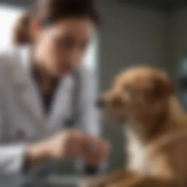 Veterinary Assessment of Pain in Animals Veterinarian examining a dog for signs of pain