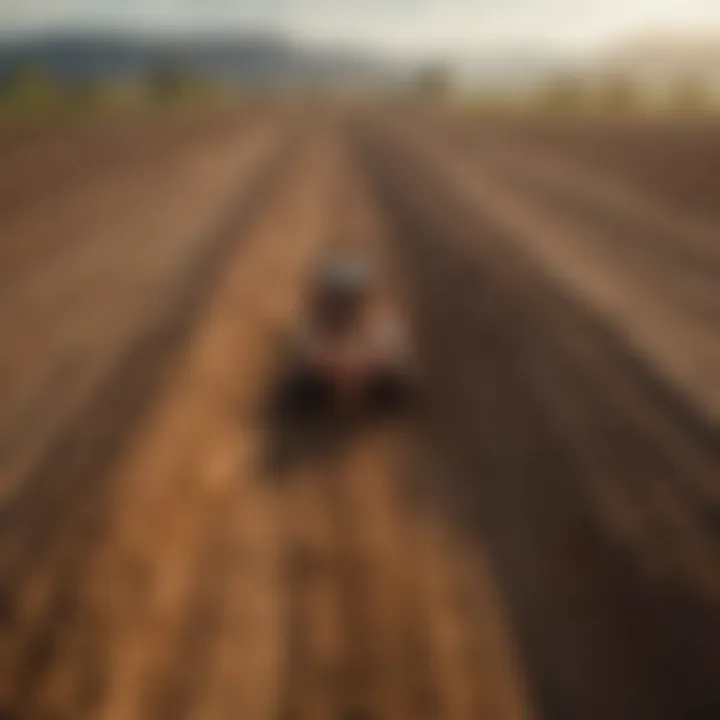 Ashland dirt pan in action on agricultural land