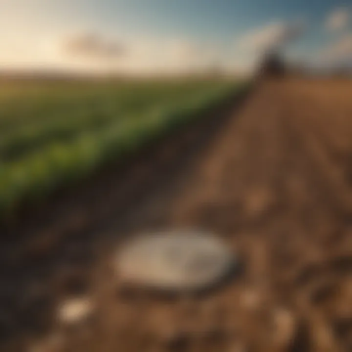 Agricultural fields representing the impact of currency conversion