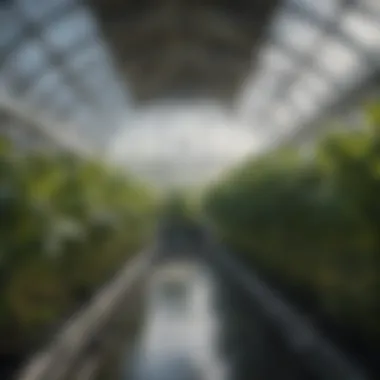 Innovative Hydroponics in a Modern Greenhouse Innovative hydroponic technology in a modern greenhouse