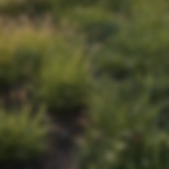 Close-up of different grass seed varieties suitable for North Jersey.