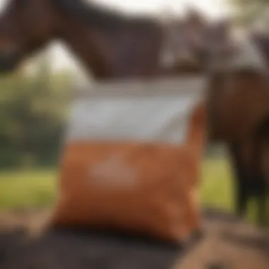 Durable canvas feed bag showcasing strength