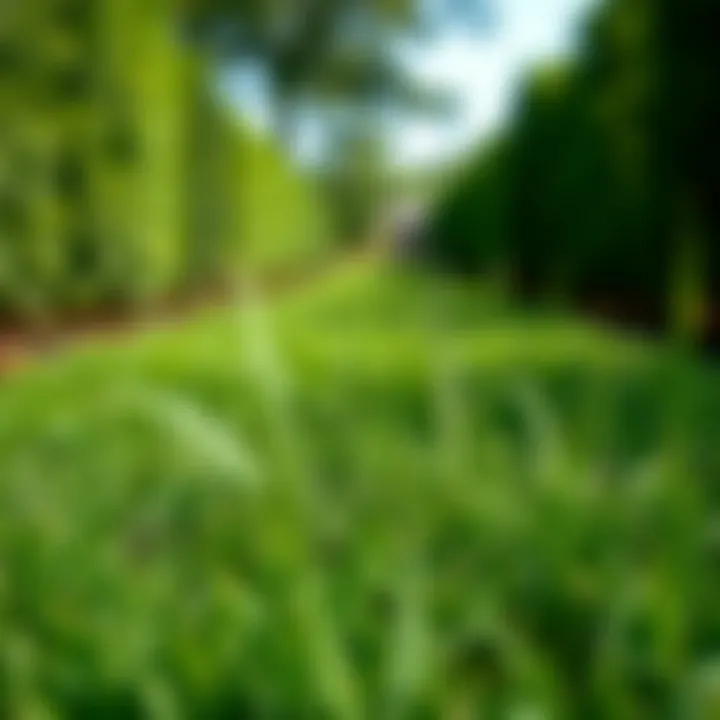 Healthy sod thriving in a well-maintained garden