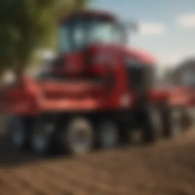 Close-up of a Case IH planter plate in a farming setting