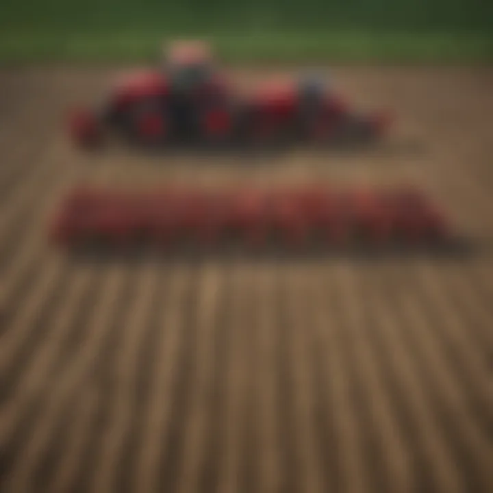 Various types of Case IH planter plates arranged for comparison