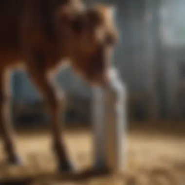 Demonstration of proper cleaning techniques for calf feeding equipment