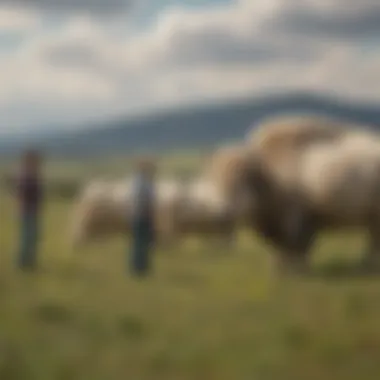 Community members engaging in conservation efforts for white buffalo.