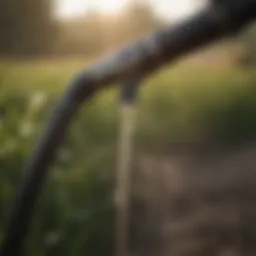 Close-up of a high-efficiency sprayer nozzle
