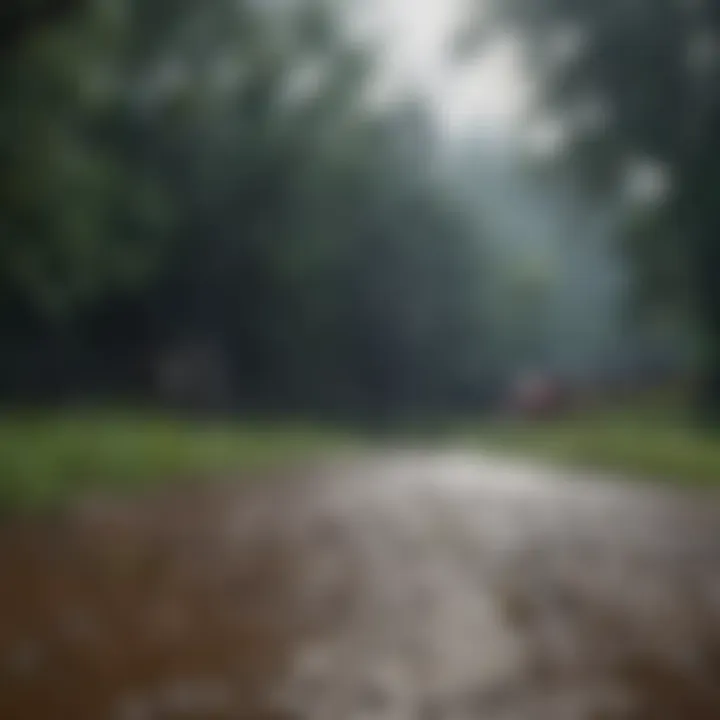 Graphical representation of rain patterns over a season