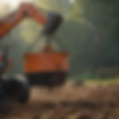 Different types of clamp on bucket attachments displayed
