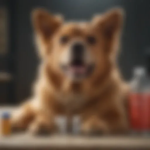 Illustration of various dog vaccines available online
