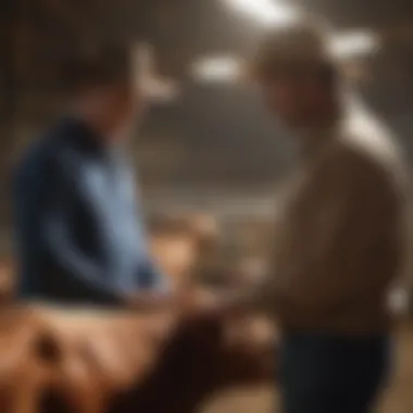 An expert advising a farmer on breeding strategies for cattle.