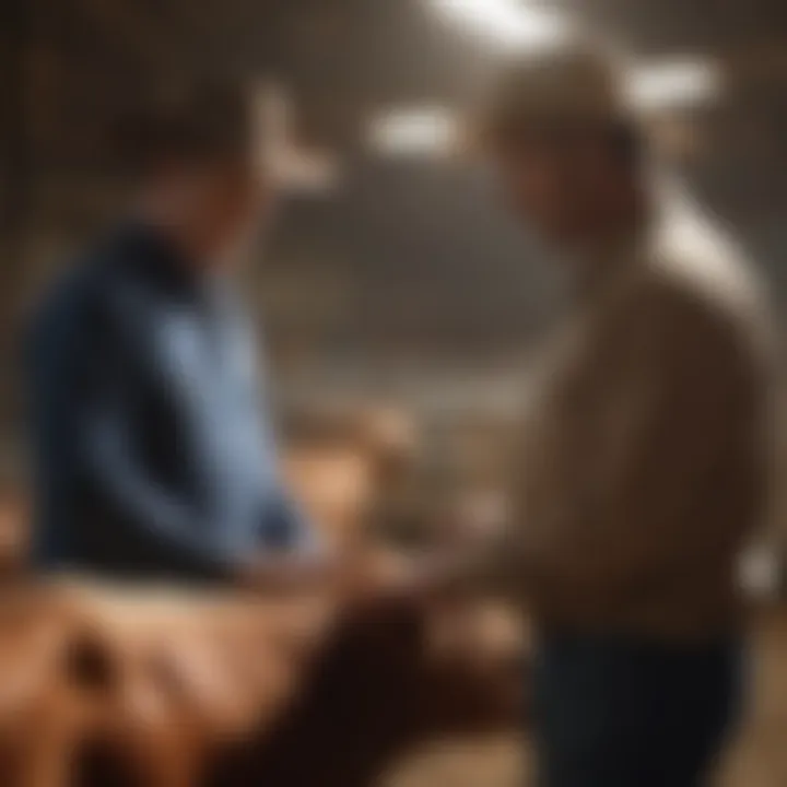 An expert advising a farmer on breeding strategies for cattle.