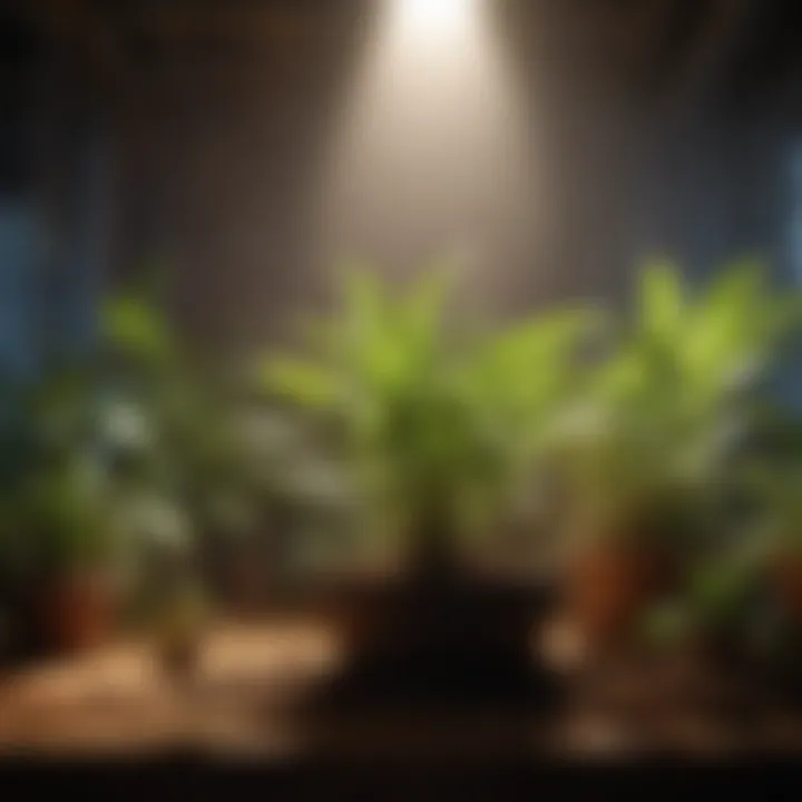 Comparison of light spectrums for plant growth
