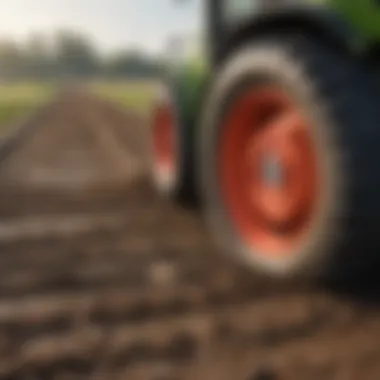 Agricultural field showing the effects of compacted soil