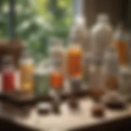 An array of dog flea and tick medications displayed on a table
