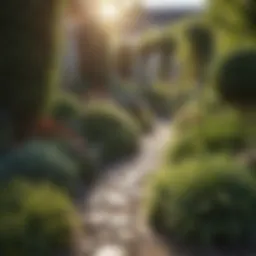 Elegant garden featuring plant edging rings