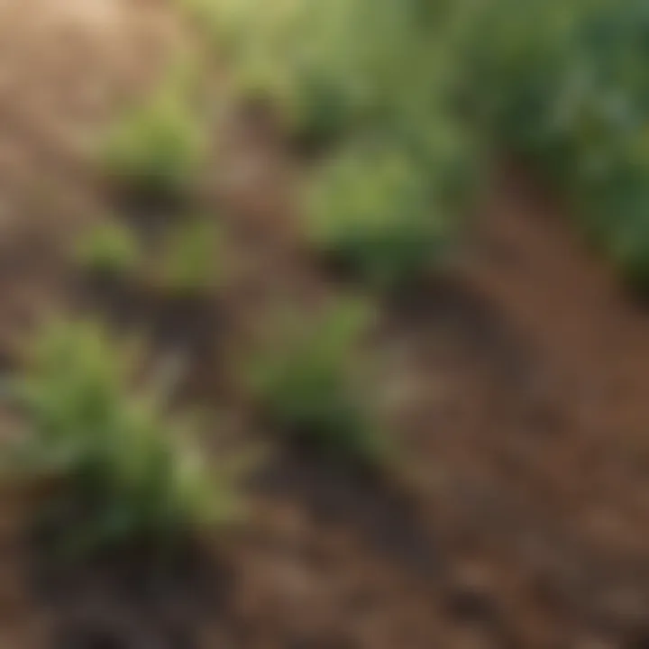 Close-up of natural material used as a weed barrier in agriculture