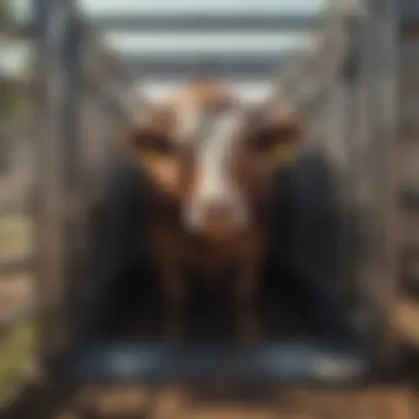 A robust cattle chute system designed for efficient handling