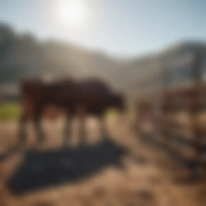 Innovative cattle handling equipment in a ranch setting