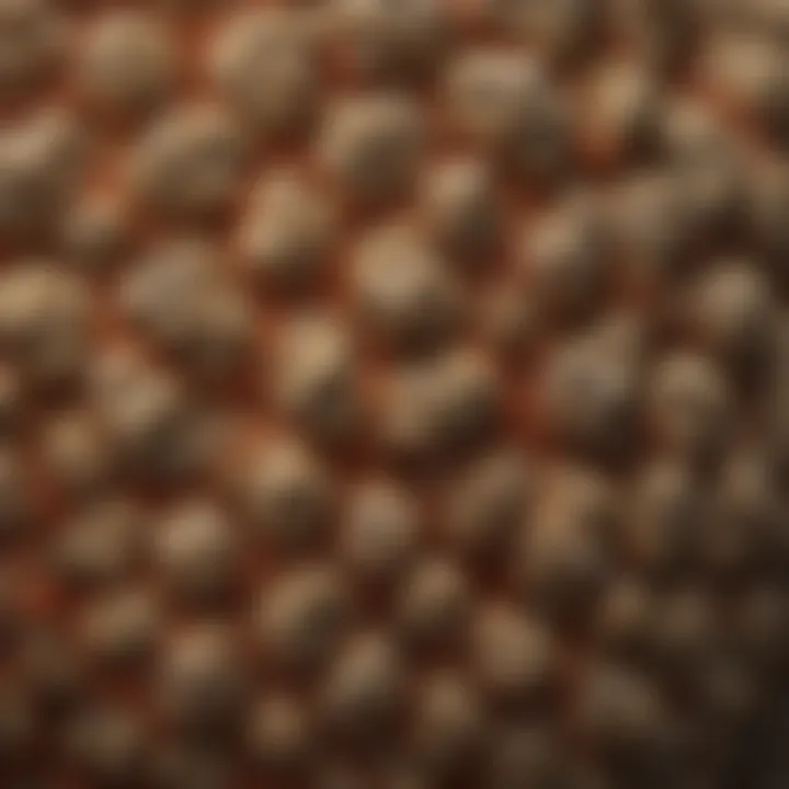 Close-up view of rockwool texture highlighting its fibrous structure