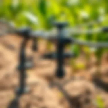 Schematic representation of drip manifold irrigation design