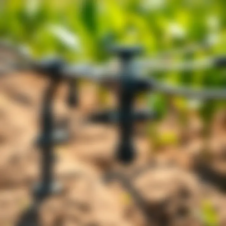 Schematic representation of drip manifold irrigation design