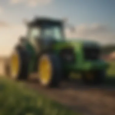 A farmer consulting with a John Deere dealer representative