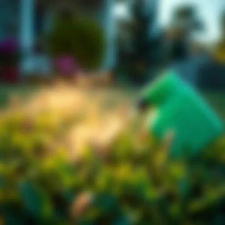 Effective Application of Weed Killers Application of weed killer in a garden