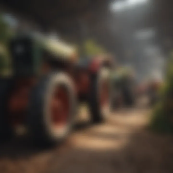 Graph showcasing market trends affecting tractor prices
