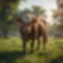Cattle grazing in a lush green pasture