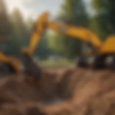 Detailed view of Danuser Post Hole Digger in action