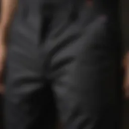 Close-up of the durable fabric of Dickies black painter pants