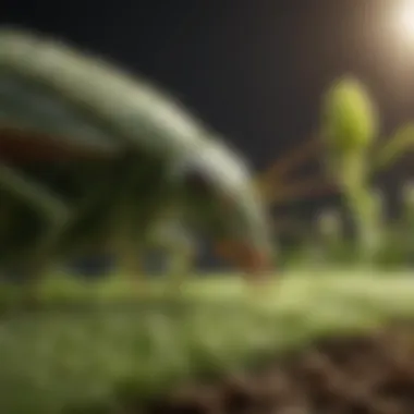 A gardener applying organic pesticide to plants