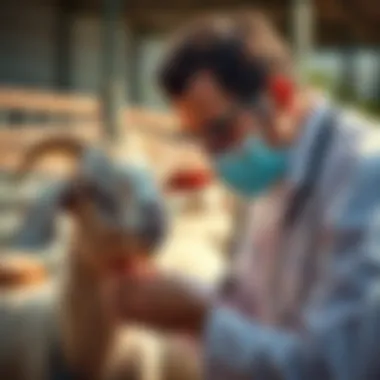 Health Care and Maintenance for Goats Veterinarian examining a goat for health check