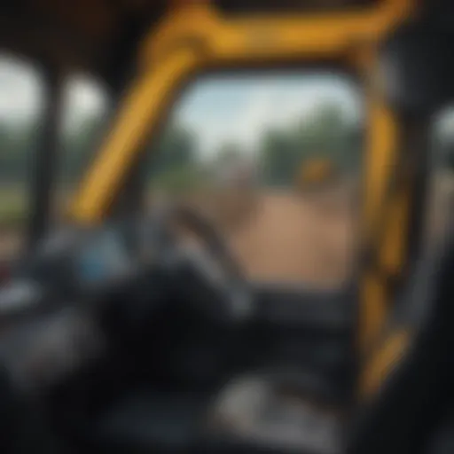 An immersive excavator simulator interface showcasing realistic controls and settings.