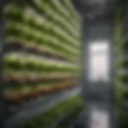 Innovative hydroponic system showcasing vertical farming
