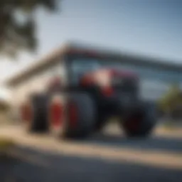 Exterior view of Crystal Tractor showcasing its modern facilities