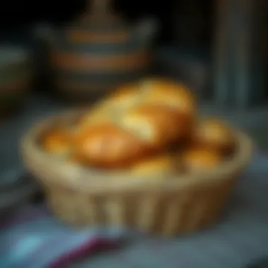 Traditional Afghan bread displayed on a woven basket