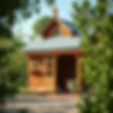 Elegant Wooden Chicken Coop A beautifully designed wooden chicken coop surrounded by greenery