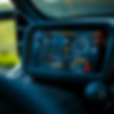 Electric mower performance metrics highlighted on a dashboard