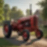 Historical Farmall tractor showcasing its vintage design