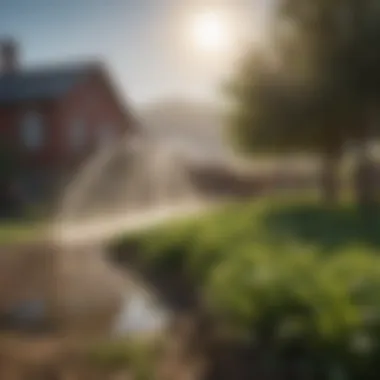 Modern irrigation system in a Utah farm