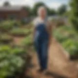 A community garden thriving with fresh produce