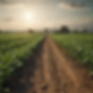 A lush green field representing agricultural growth