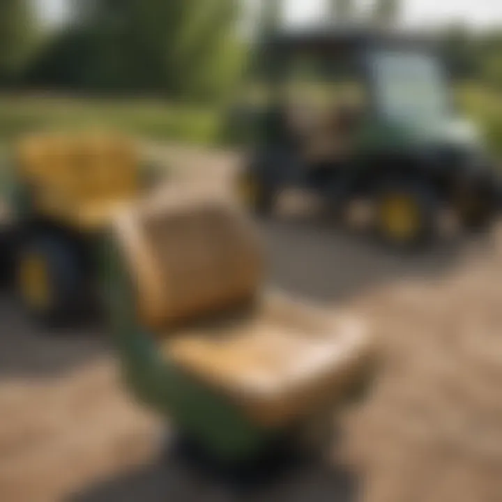 Comparison chart of different John Deere Gator seat models available