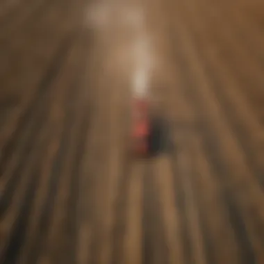 Aerial view of a Kansas farm showcasing Kubota machinery in action