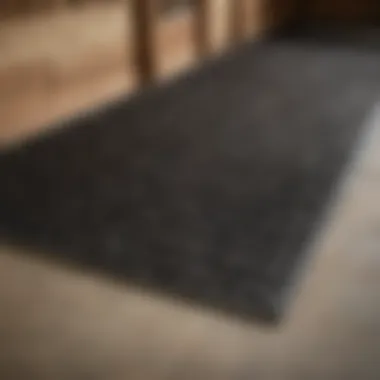 Installation process of linear rubber mats in a horse stall