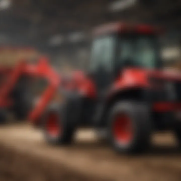 Comparison chart of Mahindra tractor loader specifications against competitors